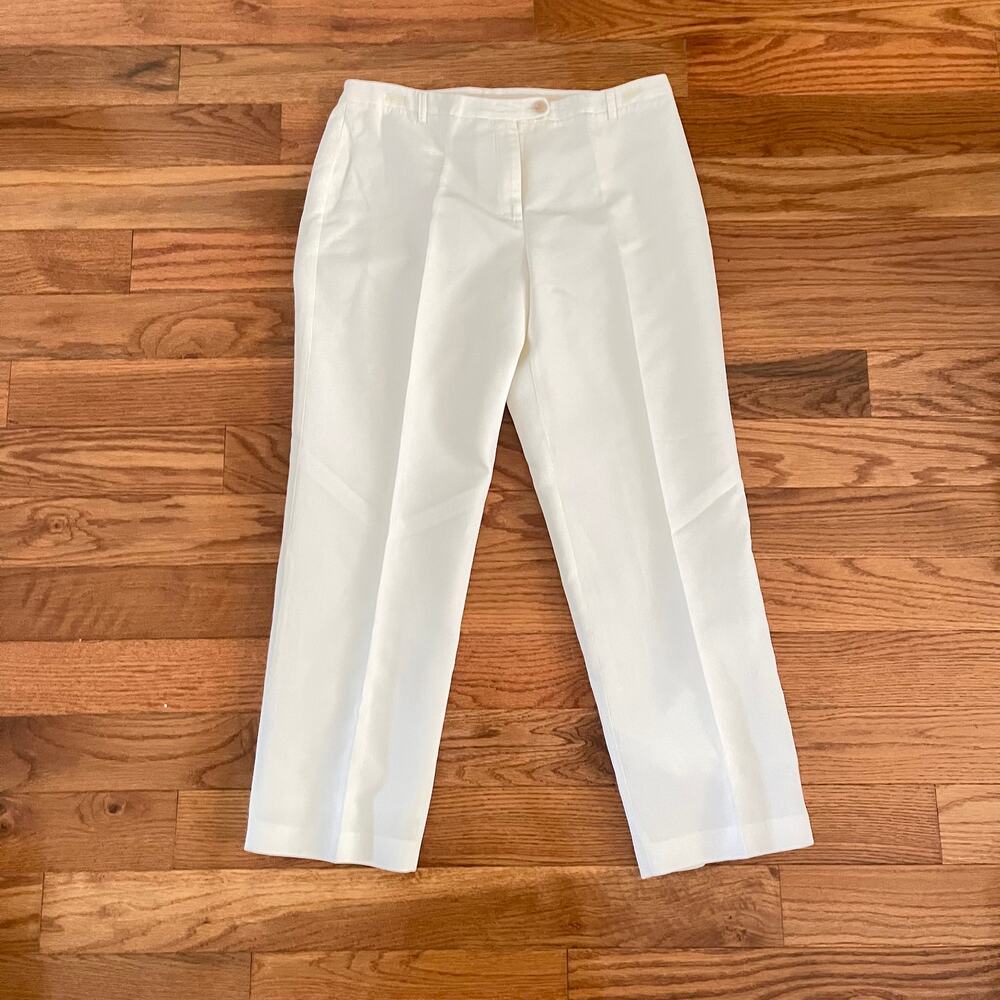 J. Crew Womens 10 Favorite Fit Straight Pants White Summer Flawed As Is 63167
